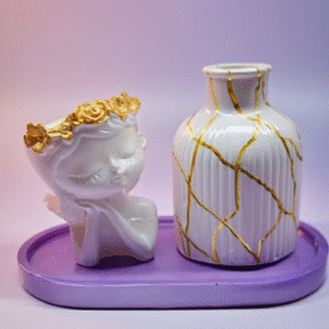 Golden Dreams Angel Vase Set